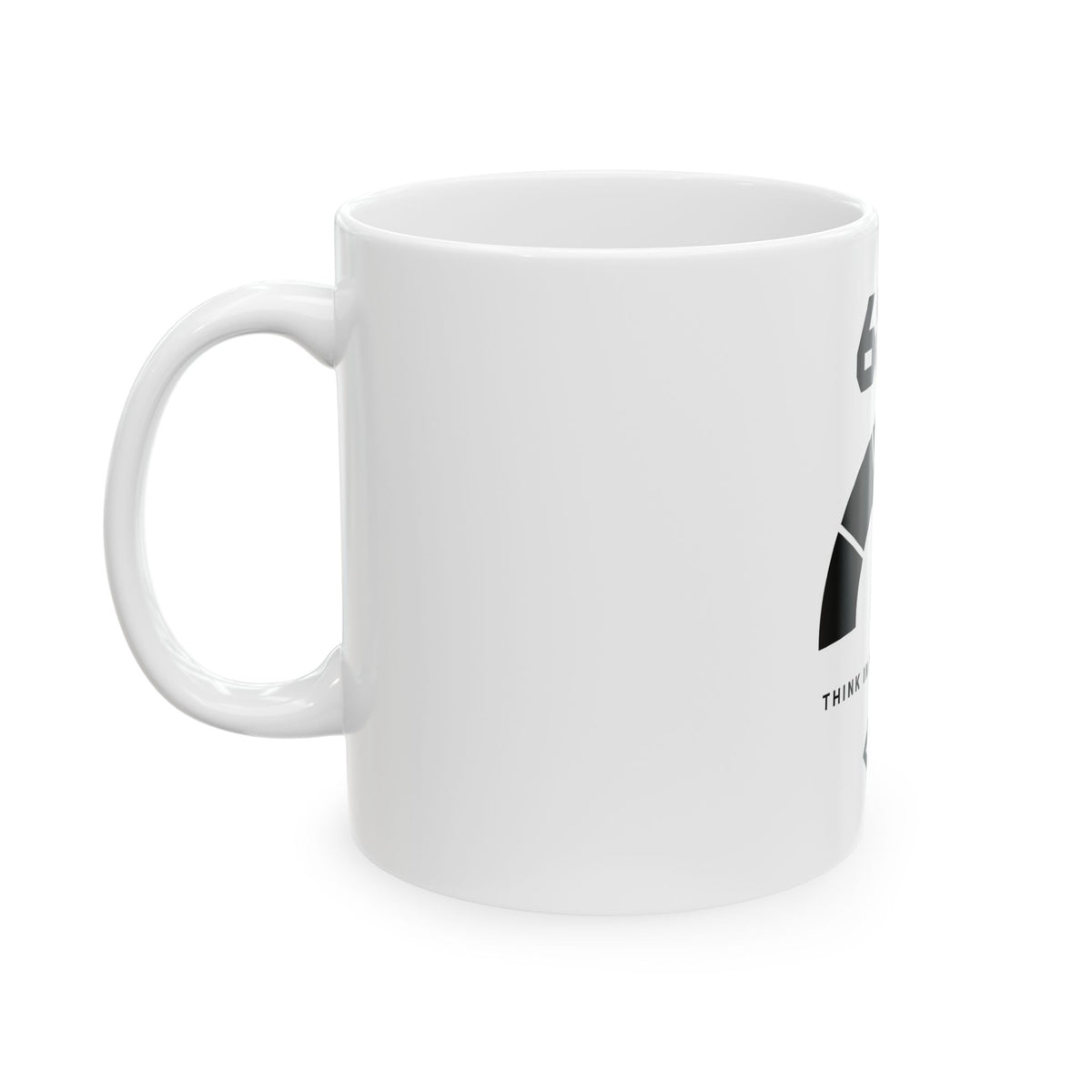White PREDICTABLE 68 Percent Probability mug, 11 oz, left-handle side view