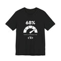 Front of the black PREDICTABLE 68 Percent Probability Tee showing the chest graphic.