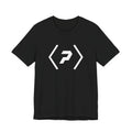 Front of the black PREDICTABLE Official Logo Tee showing the chest graphic.