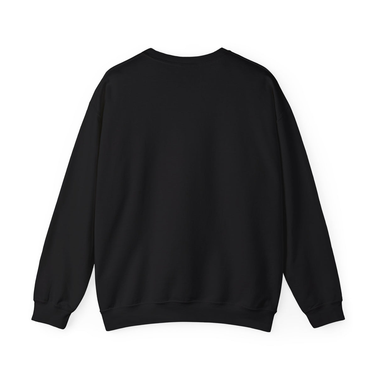 Plain back of the black PREDICTABLE Wordmark Lockup Crewneck Sweatshirt.