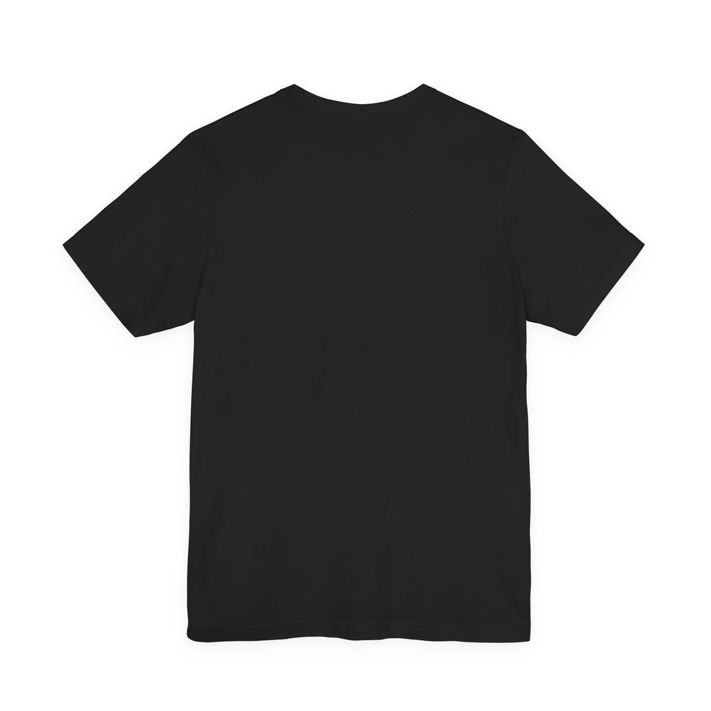 Plain back of the black PREDICTABLE Wordmark Lockup Tee.