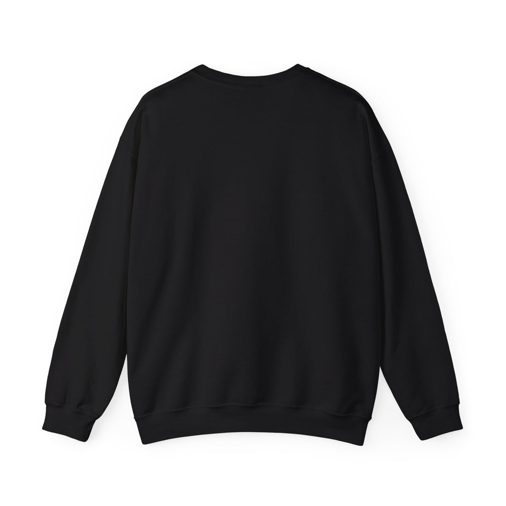 Plain back of the black PREDICTABLE Official Logo Crewneck Sweatshirt.