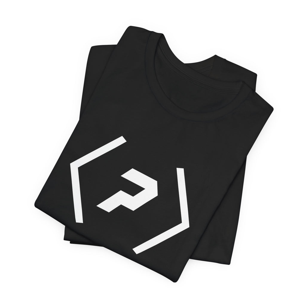 Folded black PREDICTABLE Official Logo Tee showing the front graphic.