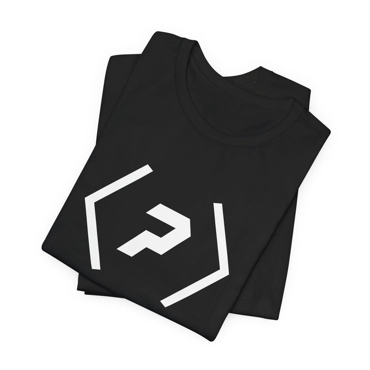 Folded black PREDICTABLE Official Logo Tee showing the front graphic.