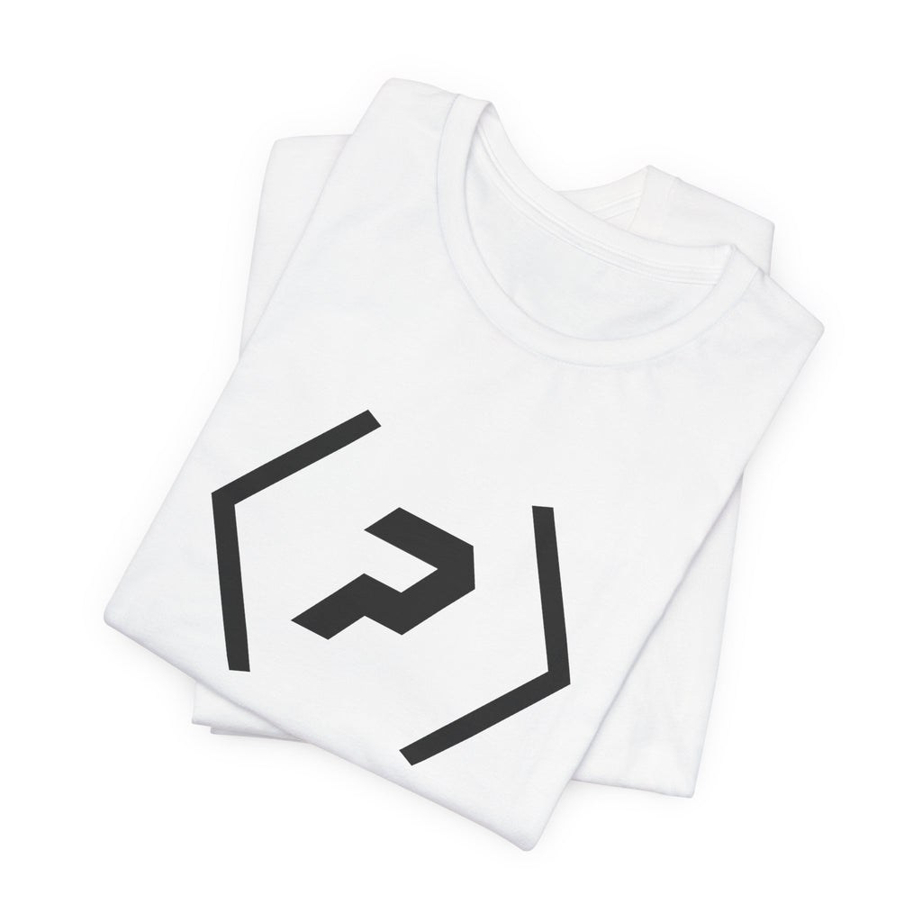 Folded white PREDICTABLE Official Logo Tee showing the front graphic.