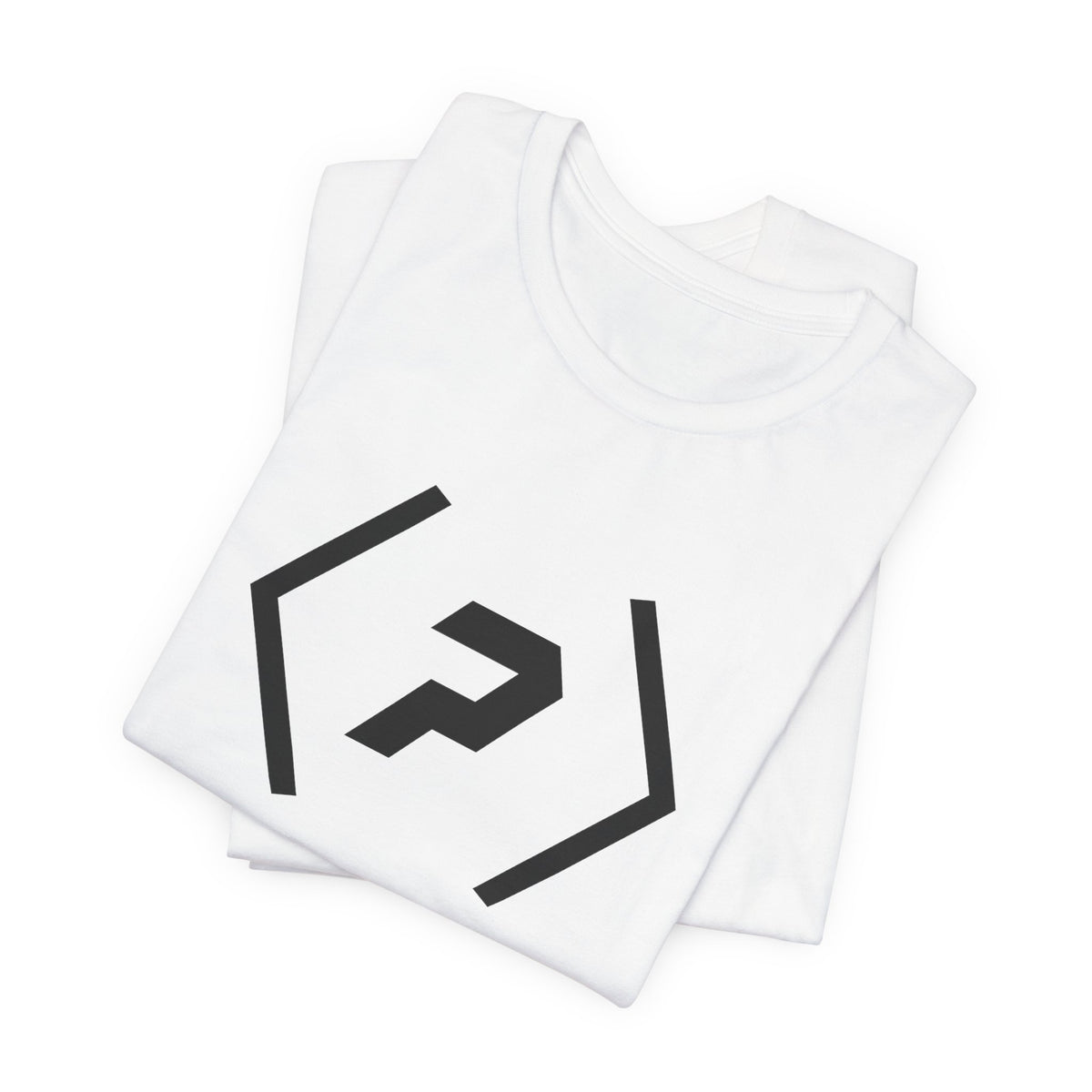 Folded white PREDICTABLE Official Logo Tee showing the front graphic.