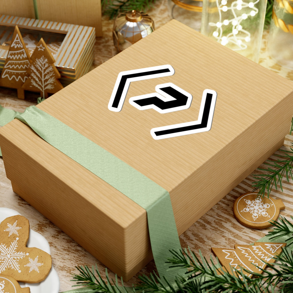 PREDICTABLE official logo sticker on a wrapped gift box.