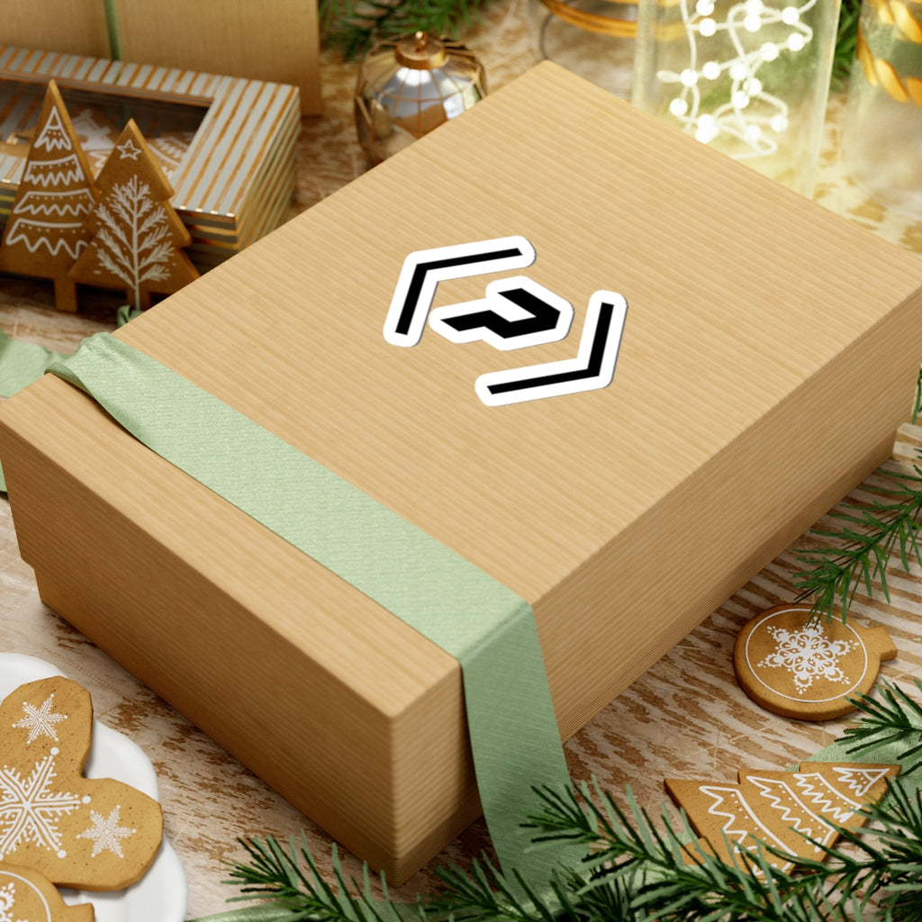 PREDICTABLE official logo sticker on a wrapped gift box.