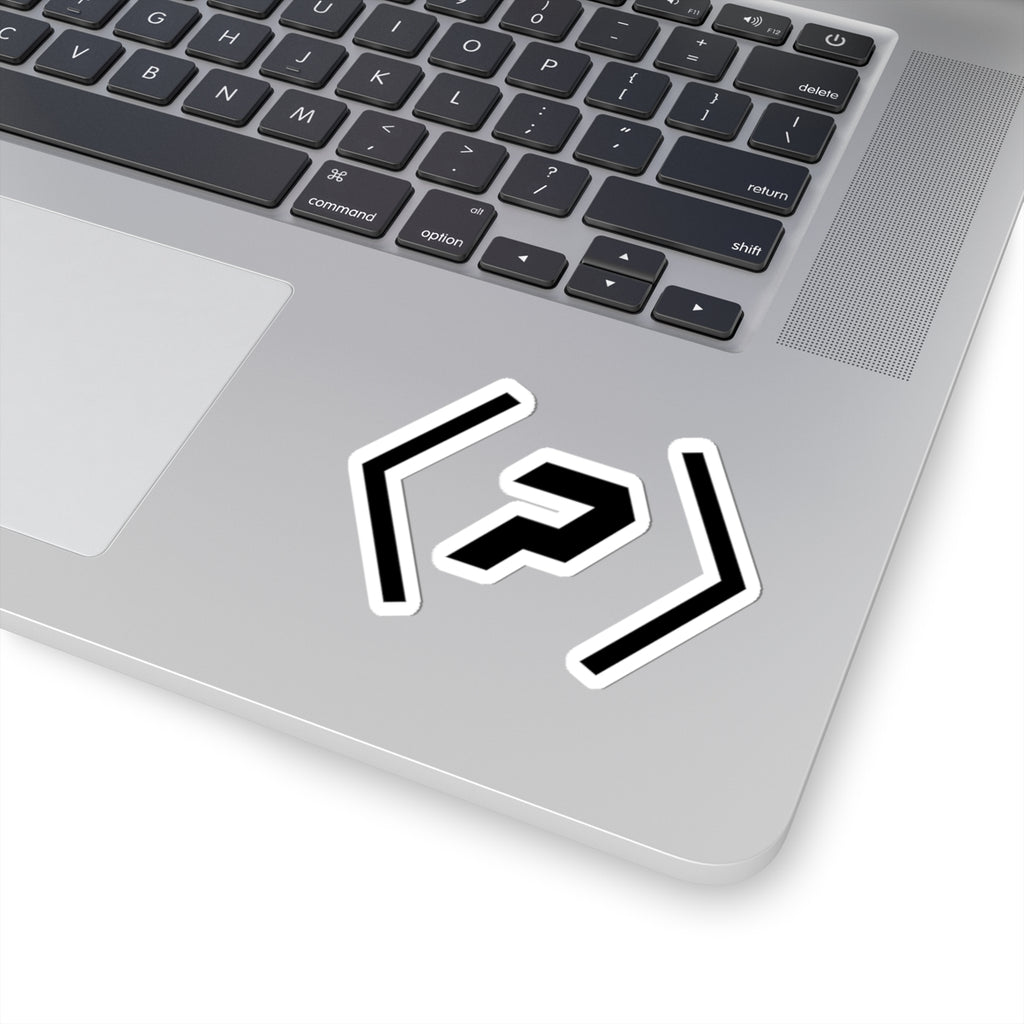 PREDICTABLE official logo sticker on a silver laptop.