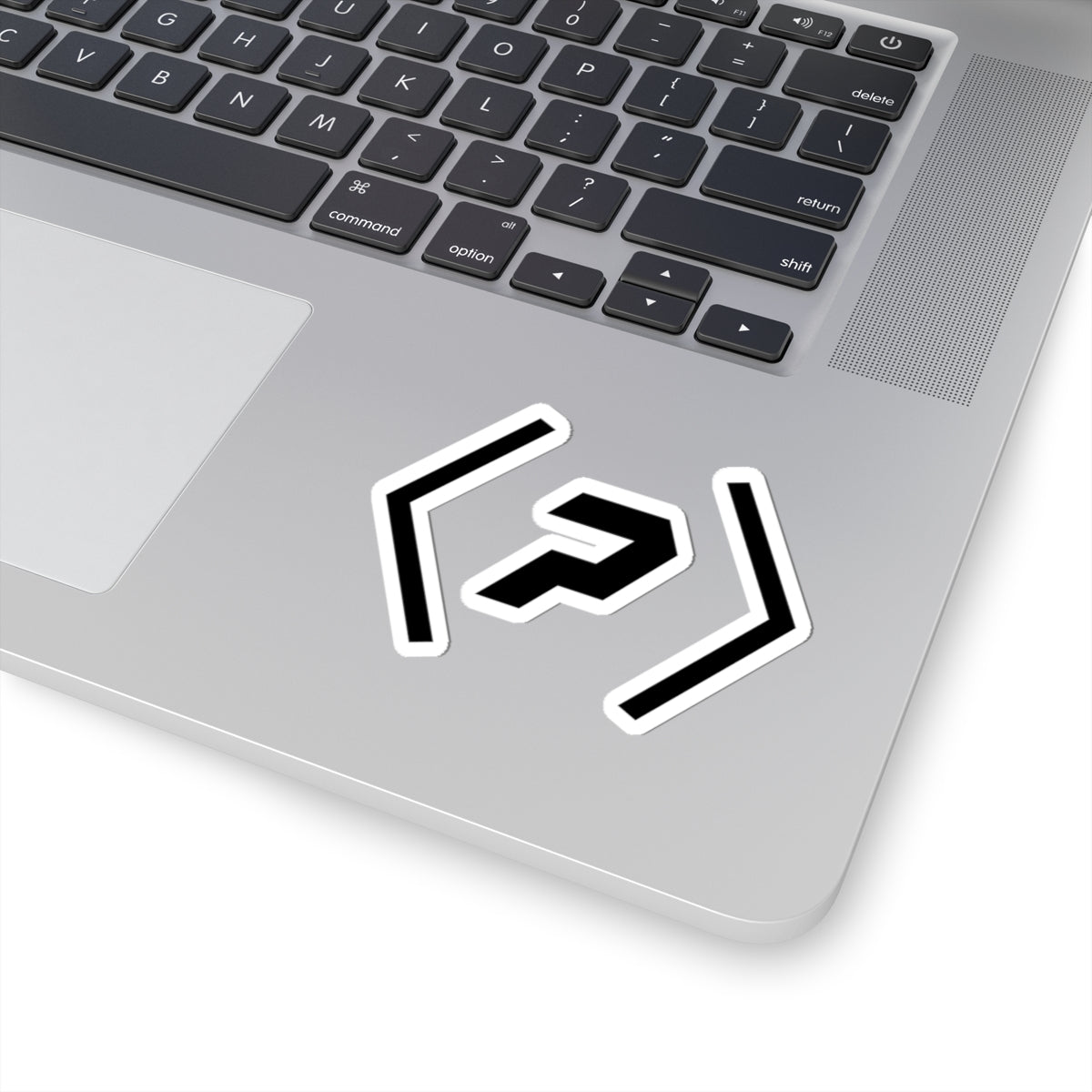 PREDICTABLE official logo sticker on a silver laptop.